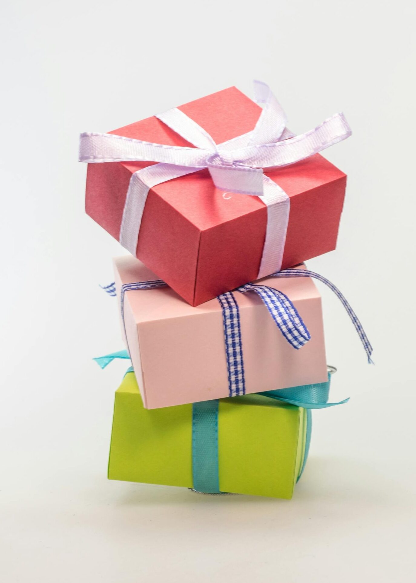 Stacked Gift Boxes With Different Colors